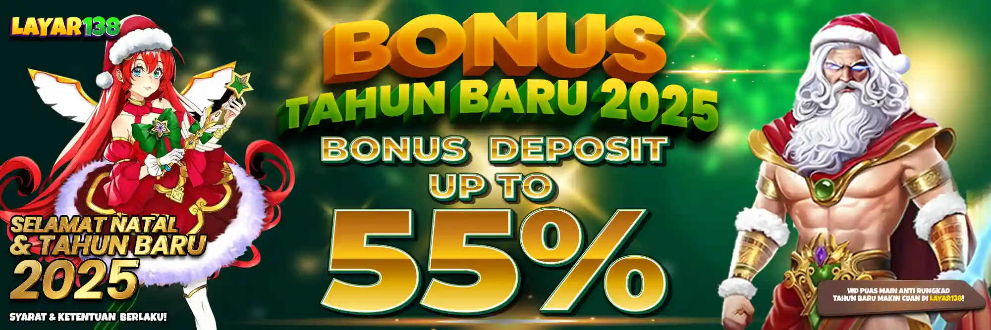 Layar138 55% Bonus Awal Tahun