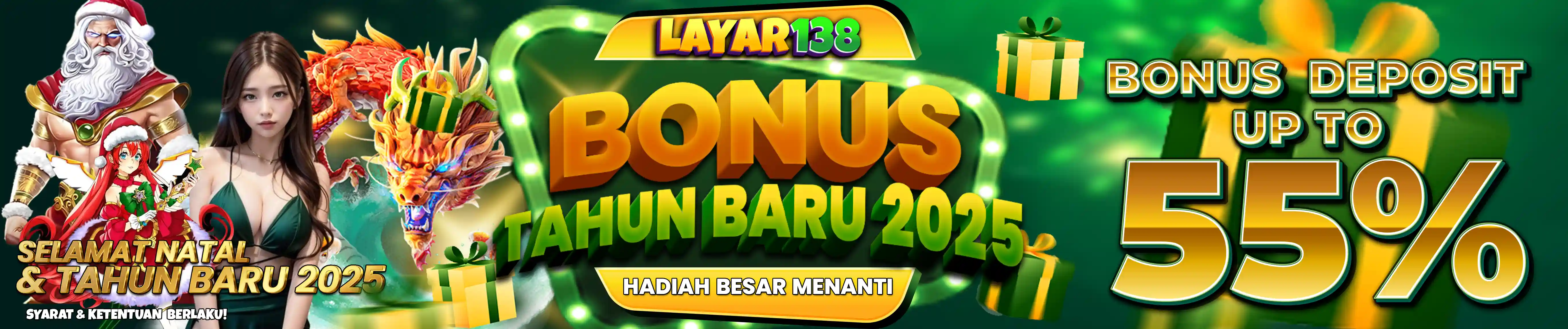 BONUS TAHUN BARU UP TO 55%